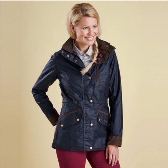 Barbour Navy Badminton Utility Jacket Size 12 - Picture 5 of 10